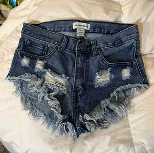 Nasty Gal High Rise Cheeky Jean Shorts thumbnail 1