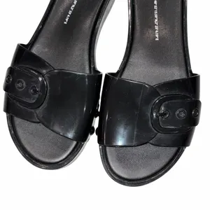 Melissa Black Platform Jelly Slides Sandals Shoes 9 thumbnail 4