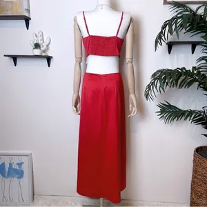 Elliatt Draped Collar Celebrate Cut out Dress Scarlet Red thumbnail 6
