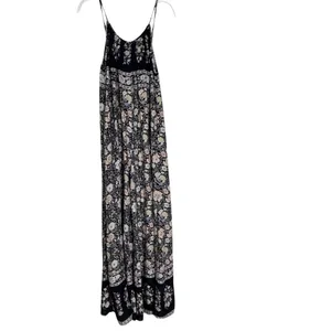 NWT FATE Navy Floral Wide Leg Jumpsuit Boho Flowy Sleeveless Size M thumbnail 6