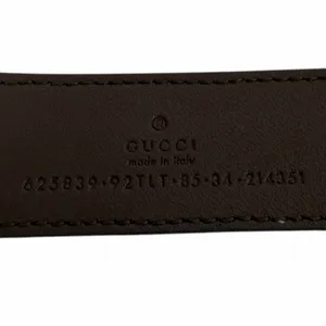 Gucci Canvas Monogram GG Buckle Supreme Leather Belt Brown Size 85cm/34" thumbnail 11