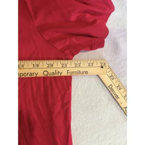Polo Ralph Lauren TShirt Women's Logo V Neck Size L Red Soft Designer Casual thumbnail 5