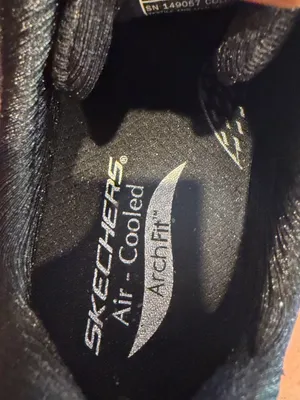 Skechers Women's Black Mesh Lace-Up Arch Fit Sneakers thumbnail 8