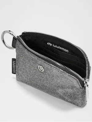 lululemon athletica Metallic Silver Key & Card Pouch thumbnail 2