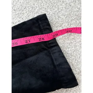 Alice + Olivia Velvet Pants 31 Black Straight Leg Luxury Goth Designer Trousers‎ thumbnail 4