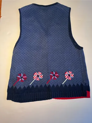 Vintage Quacker Factory Americana Knit‎ Sweater Vest TeacherCore thumbnail 6