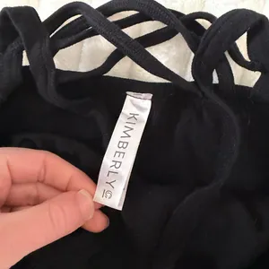 Kimberly C Black Strappy Ribbed Crop Tank Top - Women thumbnail 3