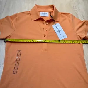 NEW Walter Hagen‎ Clubhouse Womens Small Fresh Orange SS Classic Polo Golf Shirt thumbnail 7