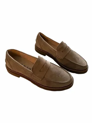 Anne Klein Akaeverly Women's Taupe Suede Loafers Slip-On Comfort Size 6M thumbnail 3