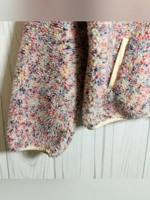 OFFLINE by Aerie Multicolor Speckled Sherpa Snap-Front Fleece Jacket, XS thumbnail 8