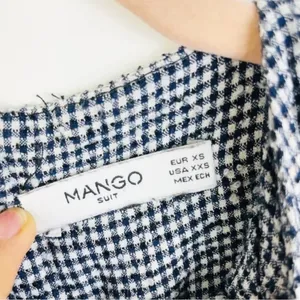 MANGO Gingham Halter‎ Twist Top Size XXS thumbnail 5