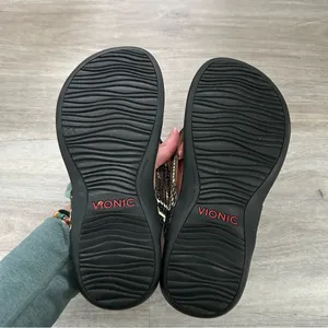 Vionic Dillon Shine Sandals Black Snakeskin Size 7 Walking Comfort Summer thumbnail 7