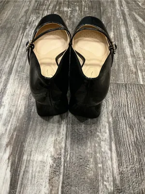 Jessica Simpson Black Patent Mary Jane Flats with Rhinestone Buckle Size 7.5 thumbnail 11