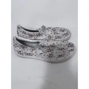 VANS Floral Slip On Canvas Sneakers White Pink Yellow Green Women's Low Top thumbnail 5