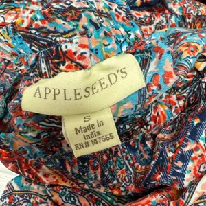 Appleseeds‎ Women's Boho Multicolor Paisley Midi Skirt Elastic Waist A13046 thumbnail 5