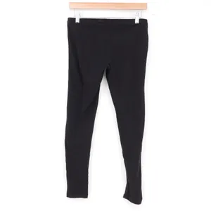HUE Leggings Womens M Solid Black Cotton Blend Stretch Comfort Excellent thumbnail 4