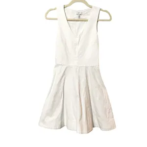 Joie Cream Sleeveless Fit & Flare Mini Dress Womens S Bridal Winter White Preppy thumbnail 2