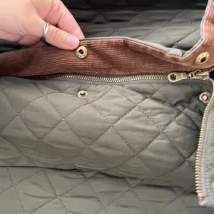 Johnston & Murphy Women's Size Large Army Green Quilted Belted‎ Coat thumbnail 6