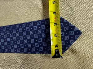 Brooks Brothers Men’s Tie Navy Blue Geometric Makers and Merchants 59.5” thumbnail 3