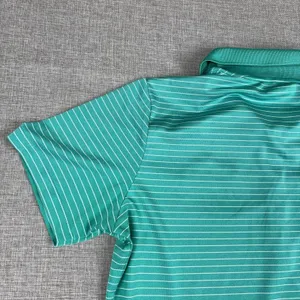 Nike Golf Polo Shirt Womens Medium Green Striped‎ Dri-FIT Quicken Loans National thumbnail 13