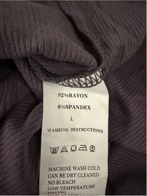 NEW Lace Ribbed Crop Tank Top LY0777 Gray Size L thumbnail 3