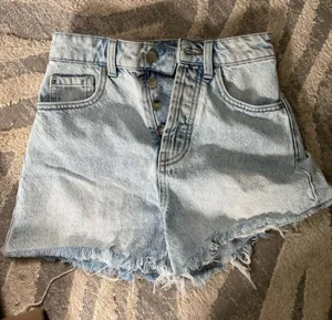Zara light blue high waisted jean shorts 0 thumbnail 1
