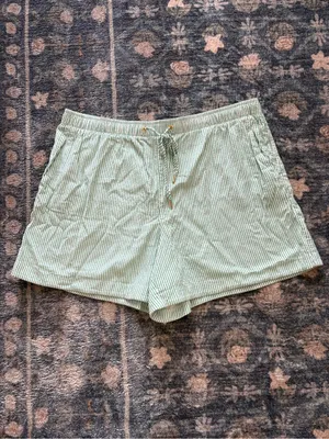 Lilly Pulitzer Croix High Rise Shorts Spearmint Harbor Stripe Size XL thumbnail 2