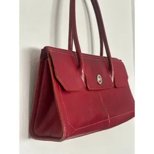 Vintage Burgundy Cherry Red Wilsons Leather Pelle Studio Shoulder Bag Purse Hobo thumbnail 4