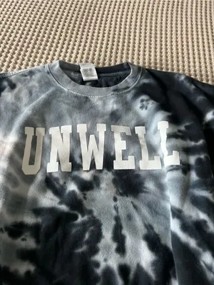 Barstool UNWELL Tie-Dye Crewneck Sweatshirt - Black/Grey thumbnail 2