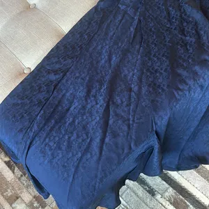 Reformation Navy Blue Imprinted Silk Maxi Dress Size‎ Small thumbnail 5