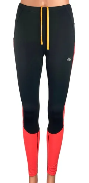 New Balance Black Pink Accelerate Low Rise Crop Activewear Yoga Tight Leggings S thumbnail 1