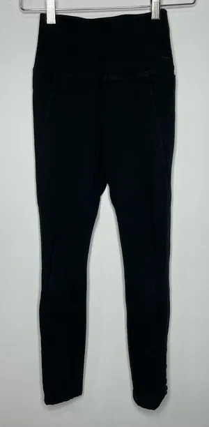 Pink by Victoria’s Secret yoga leggings black‎ criss cross at ankles size XS thumbnail 1