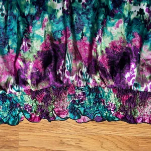 IZ Byer Colorful Sleeveless Blouse Women’s Large Elastic Neck Waist EUC thumbnail 5