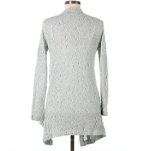 SPARKLE FADE URBAN OUTFITTERS White Black Open Marled Knit Cardigan Sweater XS thumbnail 4