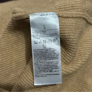 Banana Republic Factory Johnny Collar Sweater Brown Sugar Large Neutral Minimal thumbnail 7