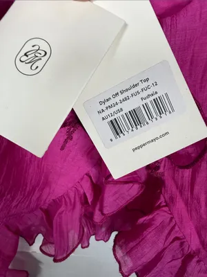 Peppermayo Exclusive Dylan Off Shoulder Ruffle Top Fuchsia New with Tags W2509 thumbnail 7