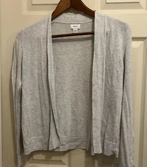 Old Navy Light Gray Open Front Cardigan  - size medium thumbnail 1