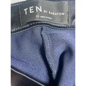 Aritzia Ten by Babaton Women's Black Satin Straight Leg Trousers Dress Pants 10 thumbnail 3