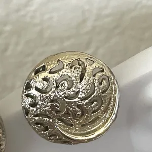 Small gold tone clip on earrings thumbnail 3
