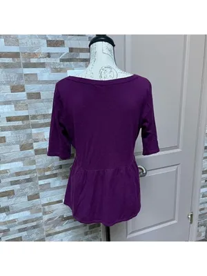 Loft LOFT women top blouse tunic sweater wool blend Sz M thumbnail 11