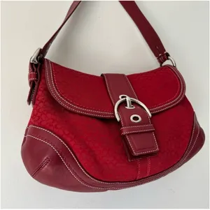 Cherry Red F10926 Y2K Soho Bag Signature little c Jacquard thumbnail 2