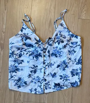 Abercrombie & Fitch Blue Floral Camisole thumbnail 1