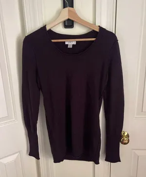 Loft dark purple sweater  thumbnail 1