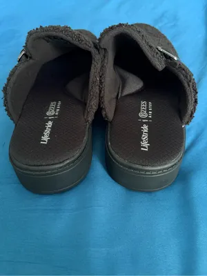 Life Stride BZEES Vibe Cozy Black Faux Fur Clogs Size 10M NWOT thumbnail 3