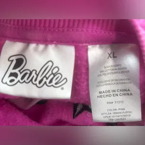 Malibu Barbie XL Pink Sweatshirt with Embroidered Spellout Black Logo thumbnail 8