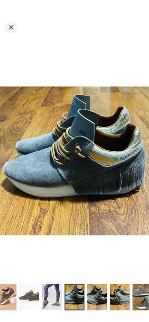 ESSE UT ESSE Suede Fringe Sneakers 8.5 Gray thumbnail 3