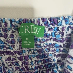 J.Crew Smocked Back-Cutout Paisley Maxi Dress Blue Purple Women Size M thumbnail 4