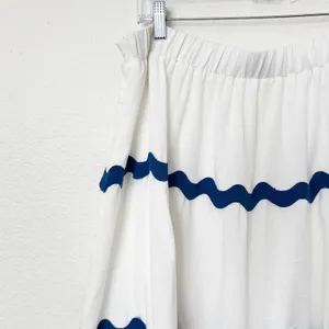 [PrettyGarden] White Blue Matching Set Crop Tank Maxi Skirt Summer NWOT Size XXL thumbnail 13