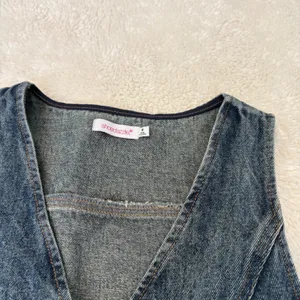 Shoedazzle Womens Cotton Sleeveless Denim Vest M Western Boho Indie Festival Summer Resort thumbnail 4