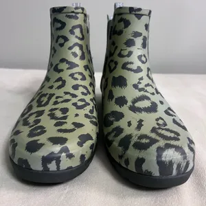 🐆🌿 HUNTER Leopard Print Chelsea Rain Boots US 9 EU 40/41 🐆🌿 thumbnail 10